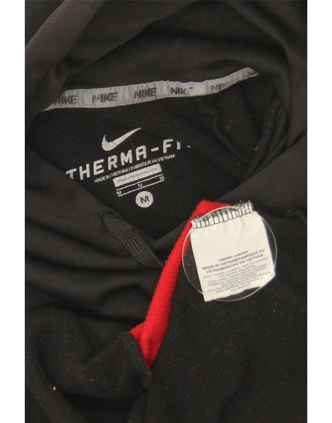 Nike Womens Hoodie Jumper UK 14 Médio Preto Colorblock Poliéster