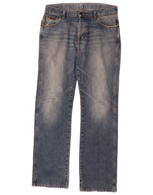 Wrangler Masculino Dakota Straight Jeans W32 L34 Azul Algodão