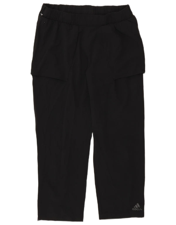 Adidas Womens Crop Tracksuit Calças UK 12/14 Médio Preto Esportes