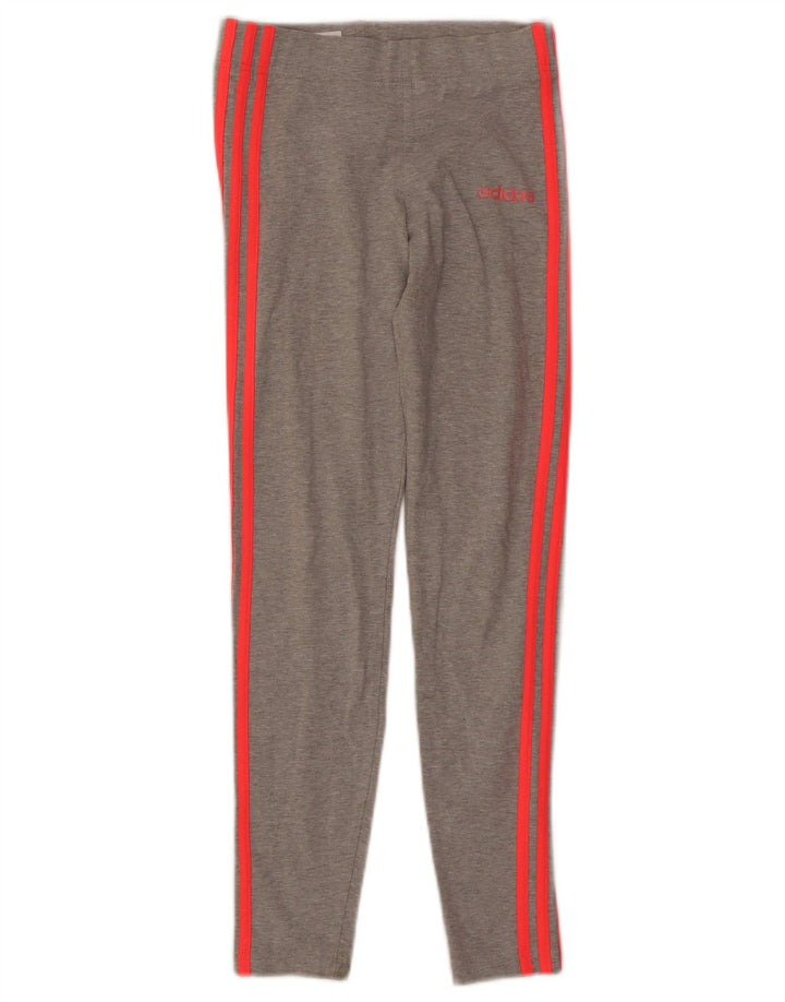 Leggings ADIDAS Menina 13-14 Anos Cinzento Algodão