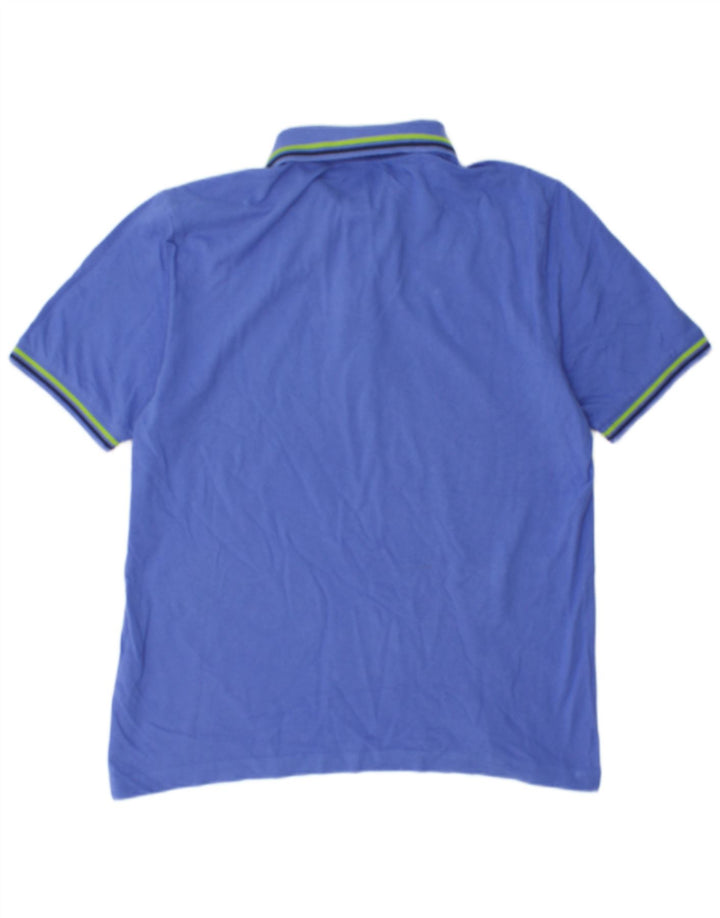 Camisa polo masculina Kappa grande algodão azul