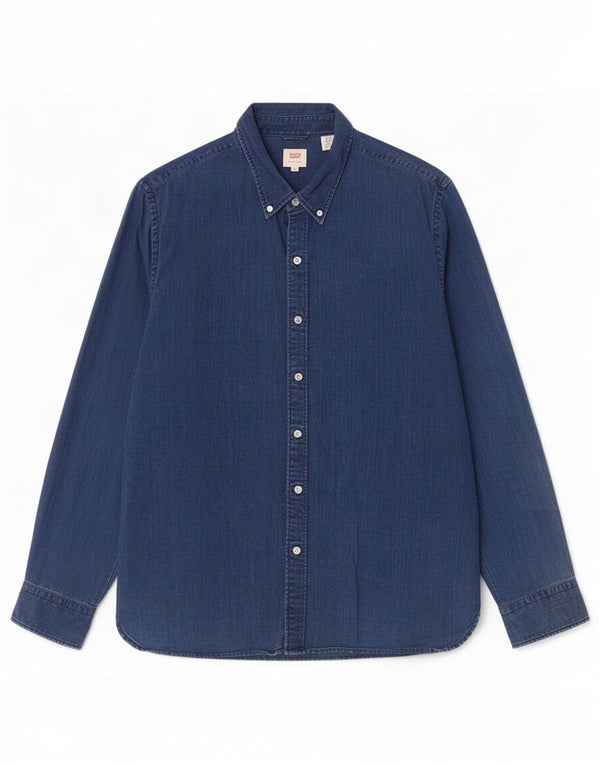 Camisa jeans masculina Levi's 2XL algodão azul