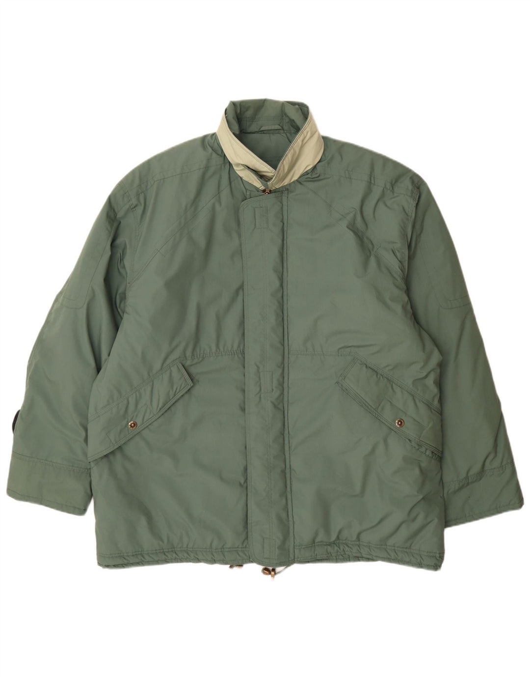 Jaqueta acolchoada masculina vintage UK 42 XL verde