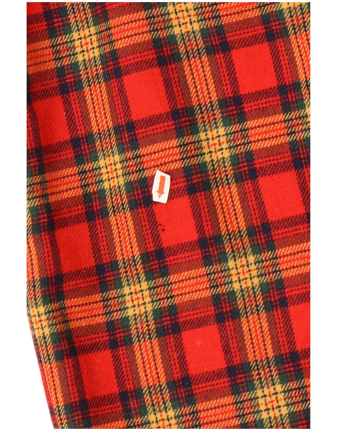 Mini saia feminina vintage W25 XS xadrez vermelho