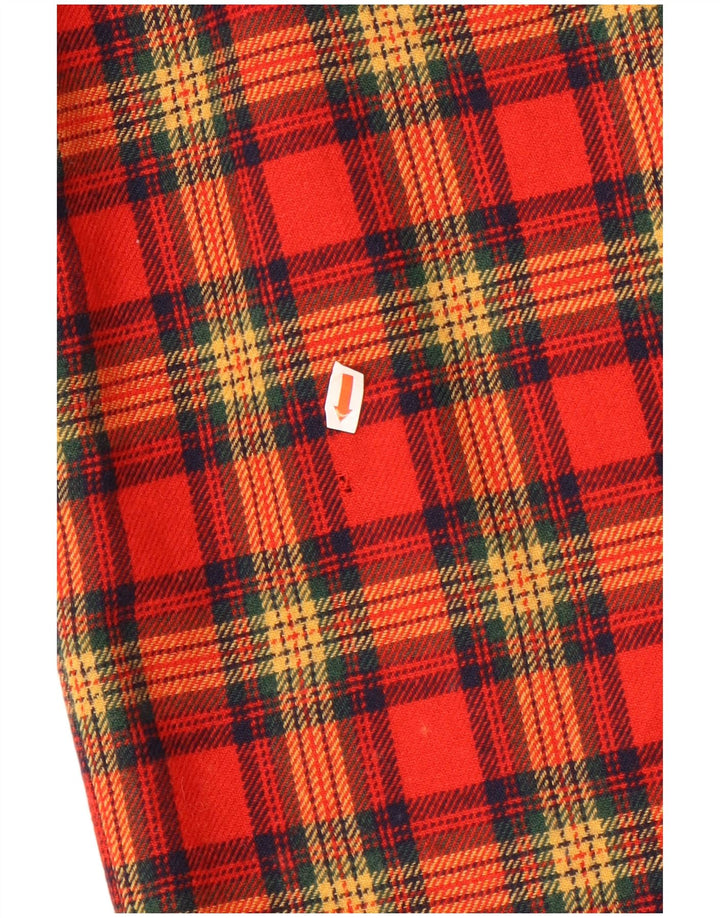 Mini saia feminina vintage W25 XS xadrez vermelho