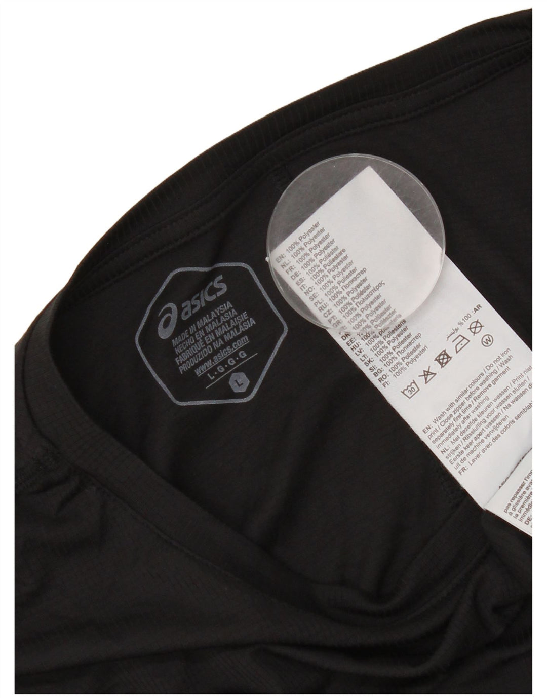 Camiseta masculina Asics Top grande poliéster preto