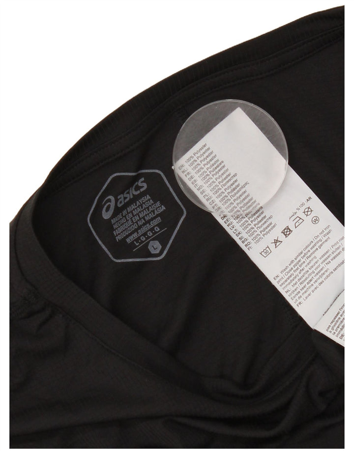 Camiseta masculina Asics Top grande poliéster preto