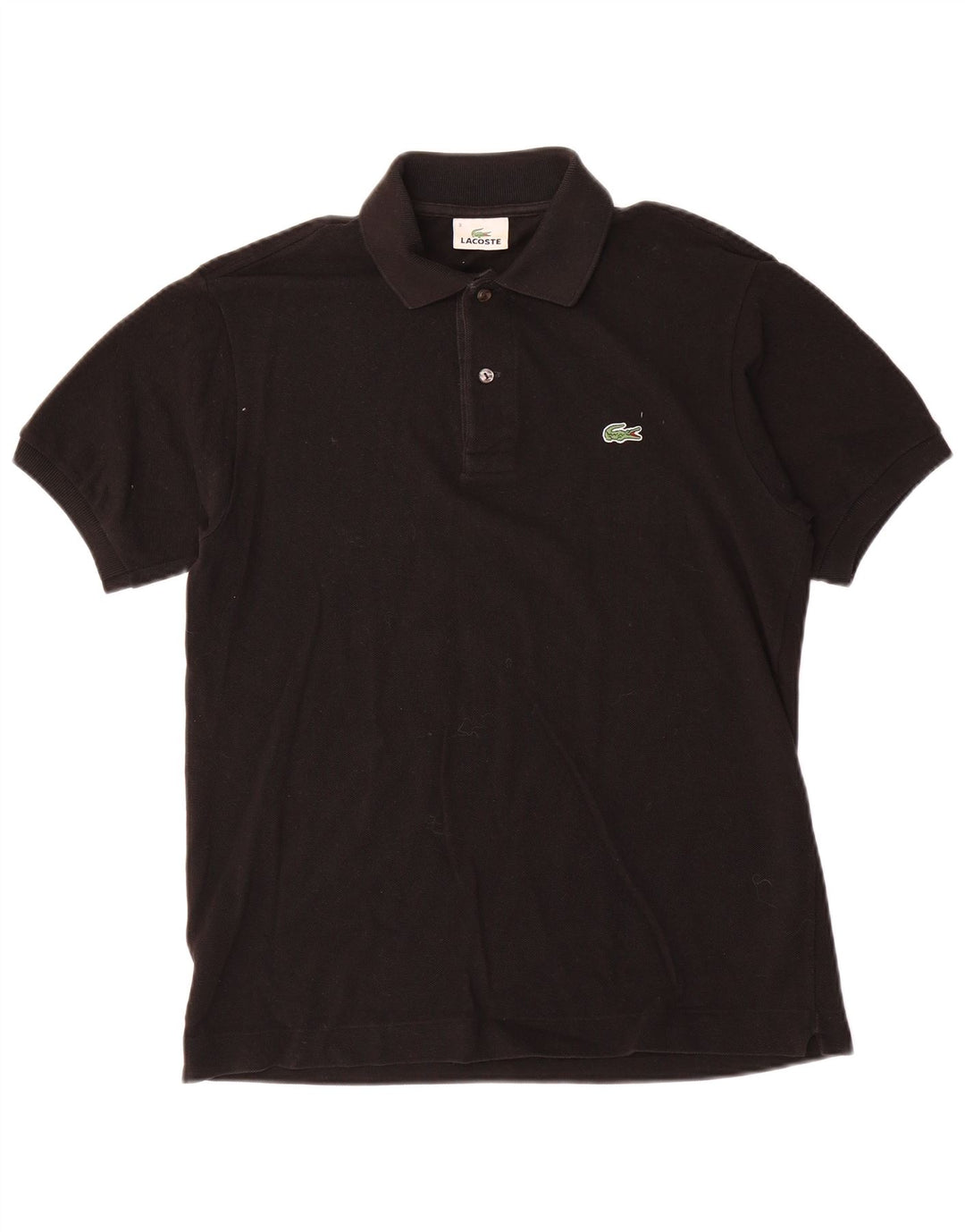 Camisa polo masculina Lacoste tamanho 3 pequeno algodão preto