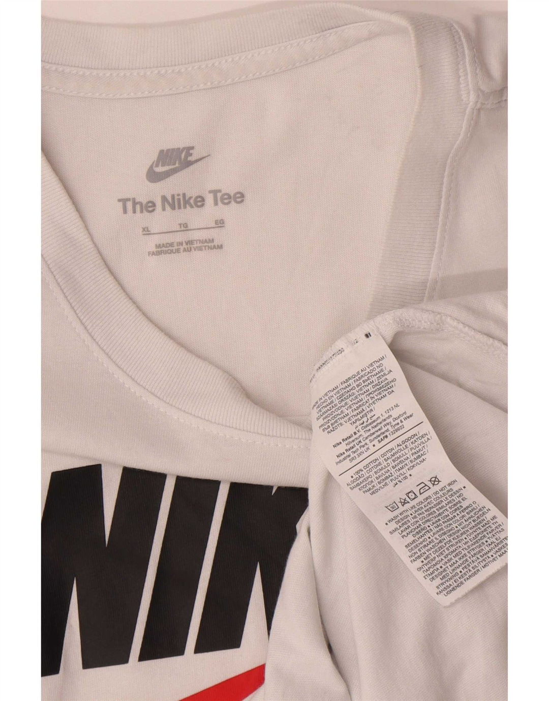 Camiseta Nike masculina gráfica Top XL algodão branco
