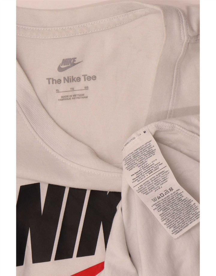 Camiseta Nike masculina gráfica Top XL algodão branco
