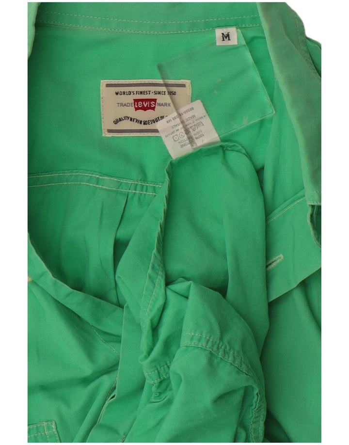 Camisa masculina de manga curta LEVI'S algodão verde médio
