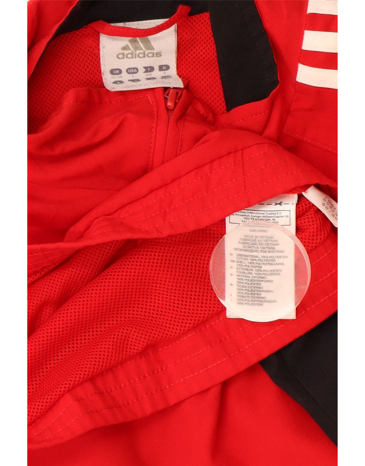 Adidas Mens Tracksuit Top Jacket UK 36/38 Pequeno Vermelho Colorblock Poliéster
