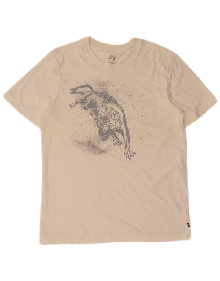 Camiseta Nike Masculina Dri Fit Graphic Top Médio Algodão Branco