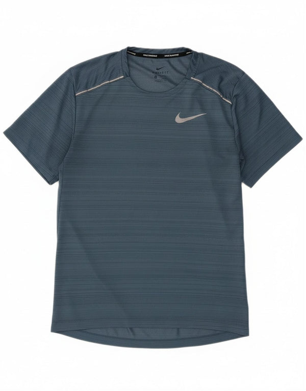 Camiseta Nike Masculina Dri Fit Top Pequeno Poliéster Listrado Azul