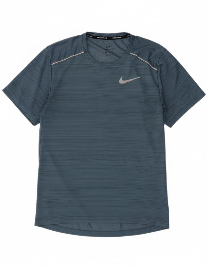 Camiseta Nike Masculina Dri Fit Top Pequeno Poliéster Listrado Azul