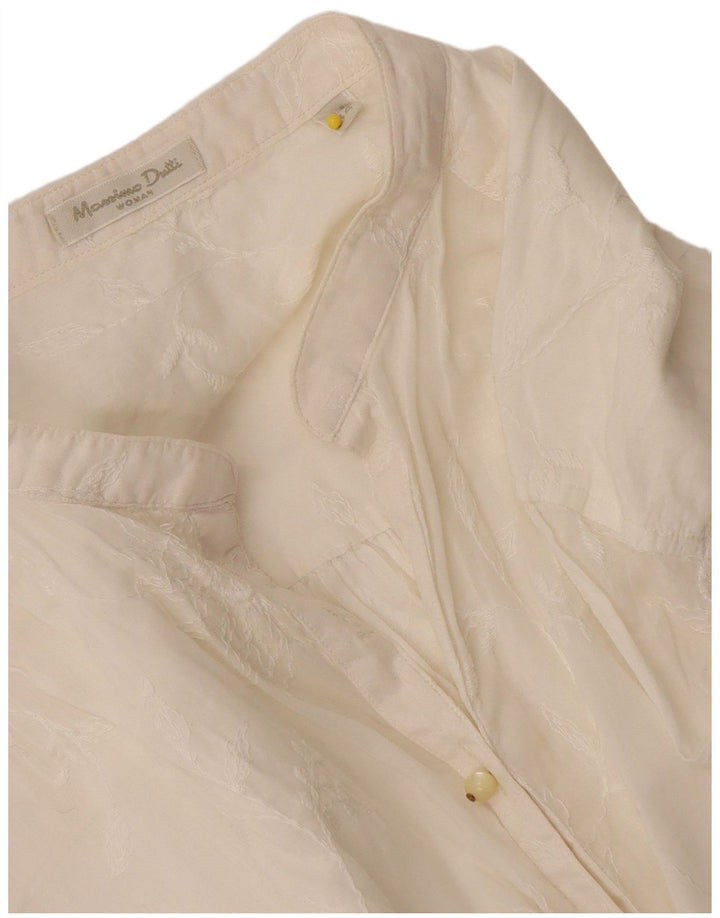 Camisa feminina Massimo Dutti EU 44 XL branco floral