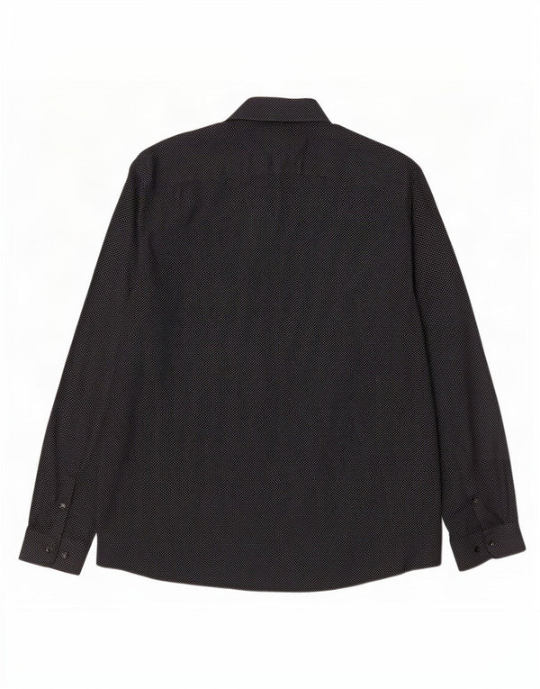 Camisa masculina Angelo Litrico tamanho 45/46 2XL algodão manchado preto