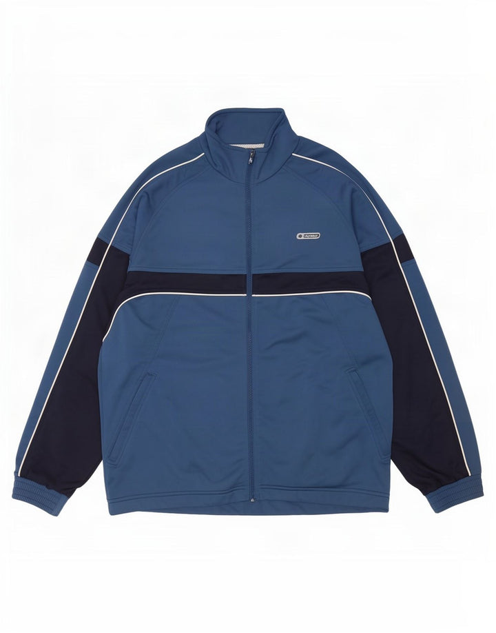 Lotto Mens Treino Top Jaqueta Grande Azul Marinho Colourblock Poliéster