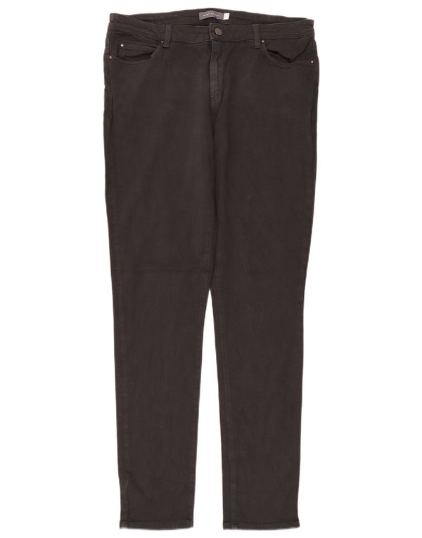 MINT VELVET Womens Slim Casual Trousers UK 16 Large W34 L34 Black Cotton