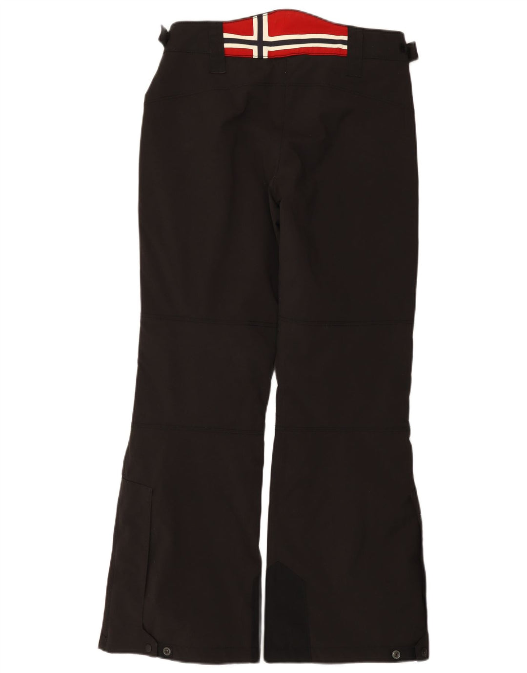 Calça feminina de esqui gráfica Napapijri UK 14 grande poliamida preta