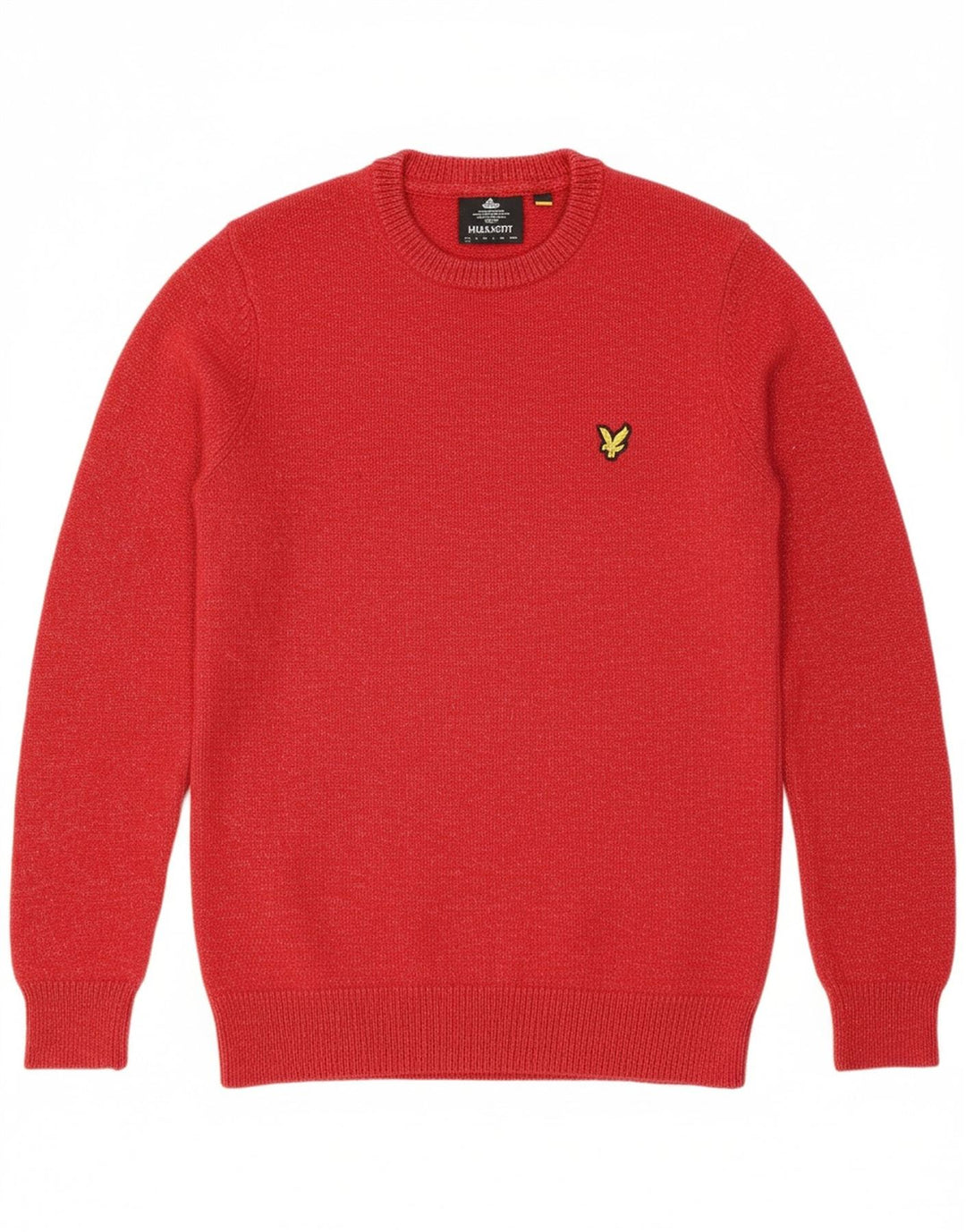 Suéter masculino LYLE & SCOTT com gola redonda XS de algodão vermelho