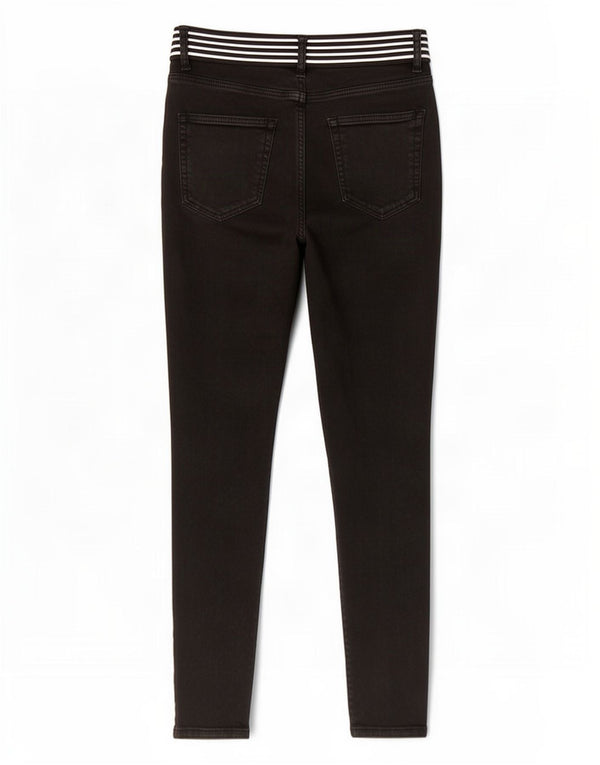 Zara Jeans Slim Feminino EU 38 Pequeno W28 L27 Preto