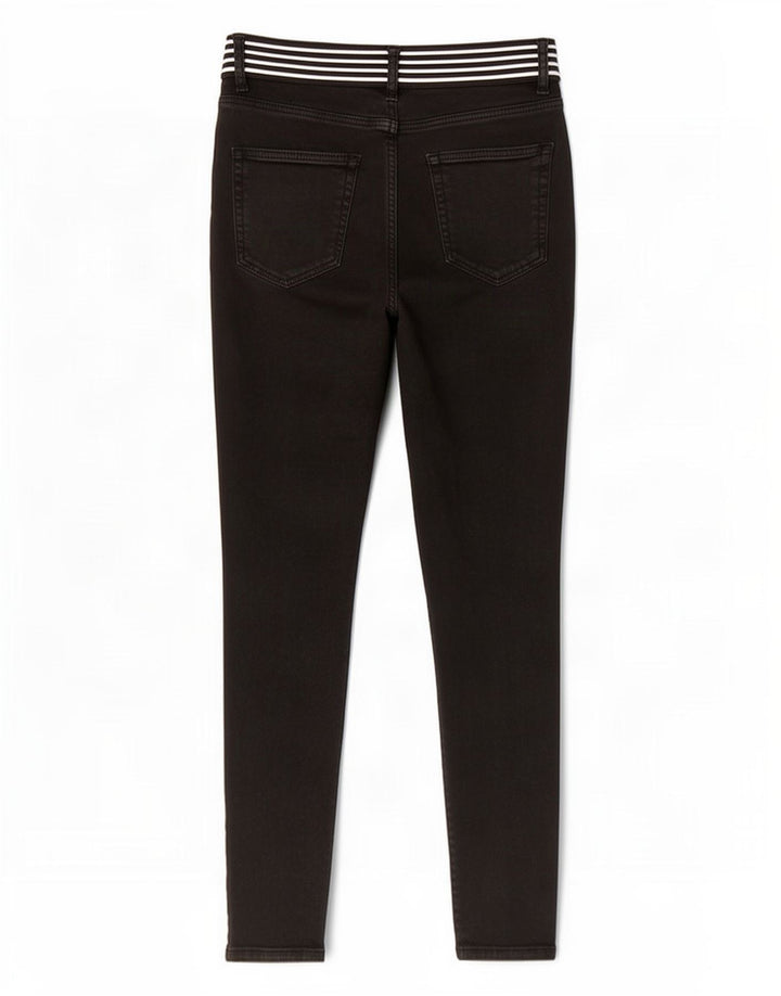 Zara Jeans Slim Feminino EU 38 Pequeno W28 L27 Preto