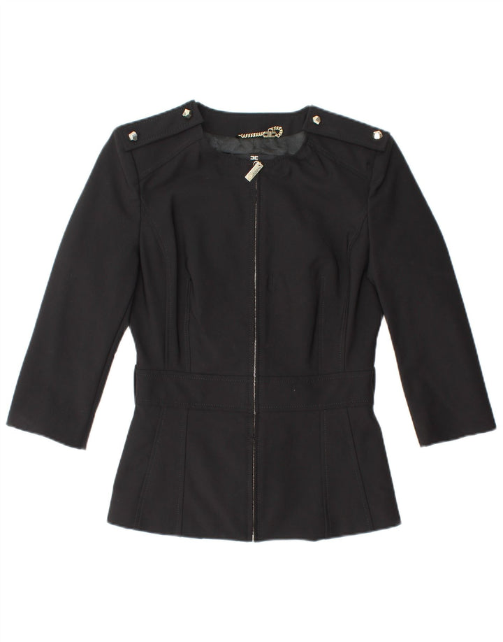 ELISABETTA FRANCHI Jaqueta blazer feminina manga 3/4 IT 42 médio preto