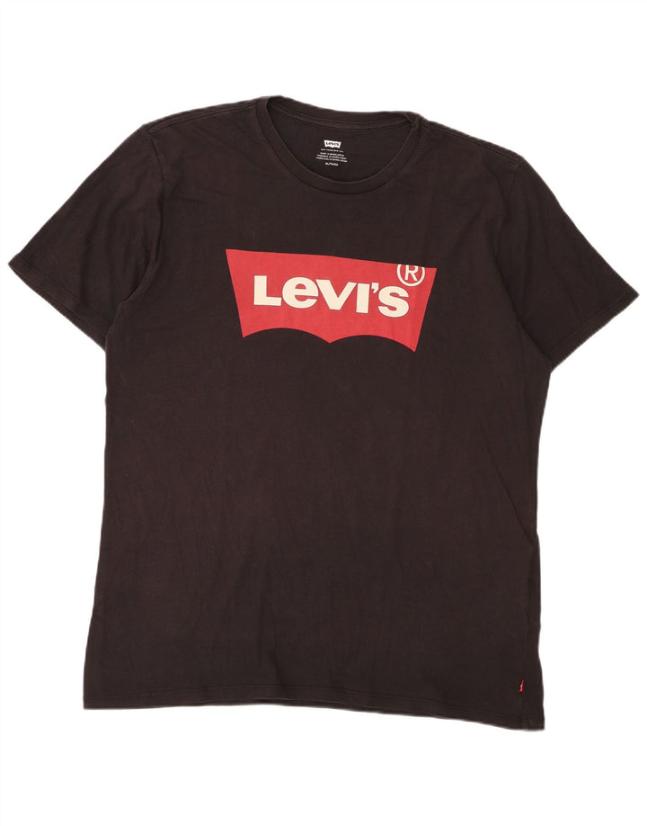 Camiseta gráfica masculina Levi's Top XL algodão preto