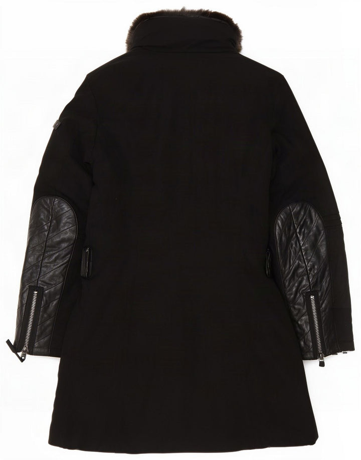 PEUTEREY Jaqueta Parka Feminina Acolchoada IT 44 Lã Preta Média