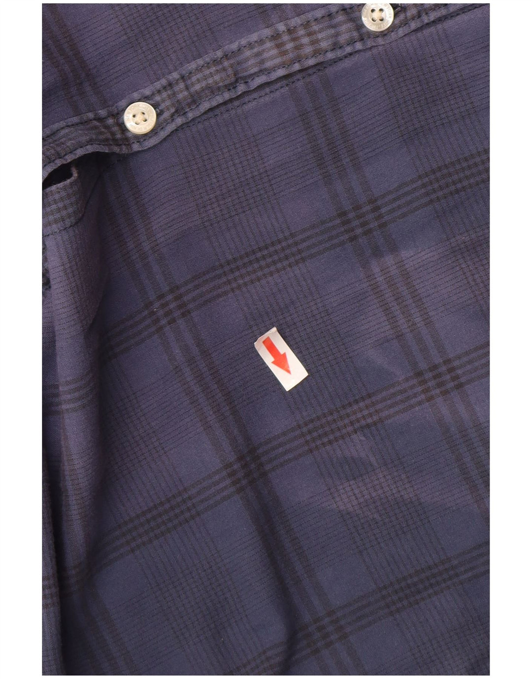 Camisa masculina Tommy Hilfiger média xadrez azul marinho algodão