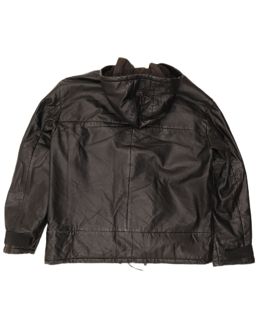 Jaqueta masculina de couro com capuz Conbipel IT 52 XL couro preto
