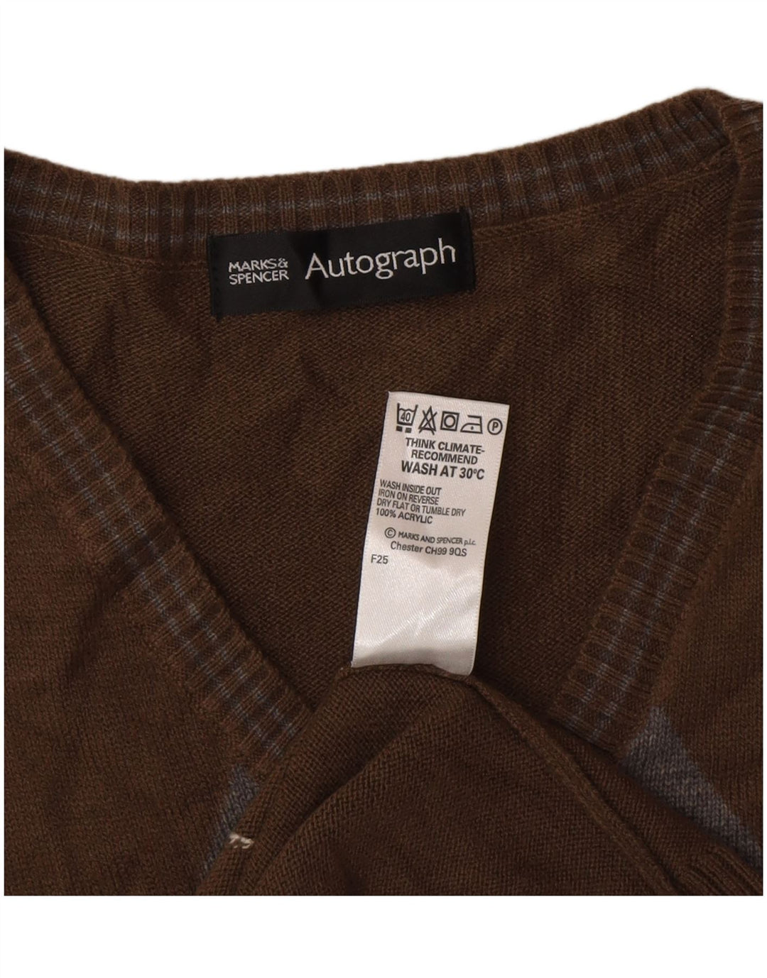 Marks & Spencer Mens Autograph Colete Regata Grande Marrom Clássico