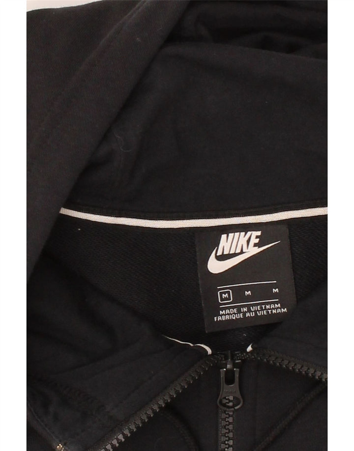 Suéter masculino Nike Graphic Zip com capuz médio algodão preto