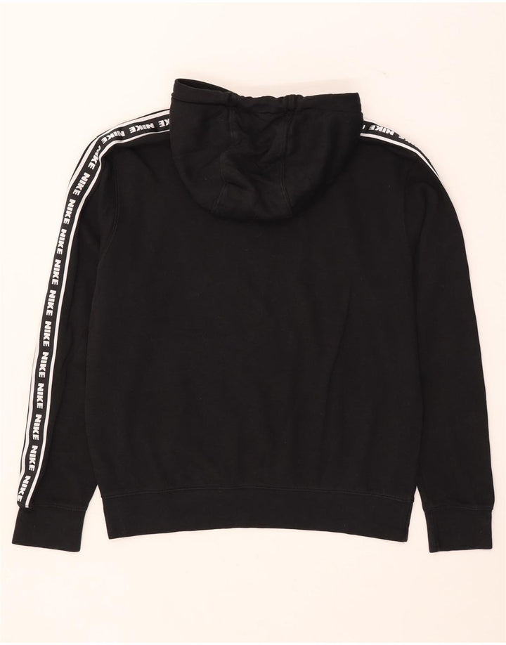 Nike masculino gráfico moletom com capuz médio algodão preto