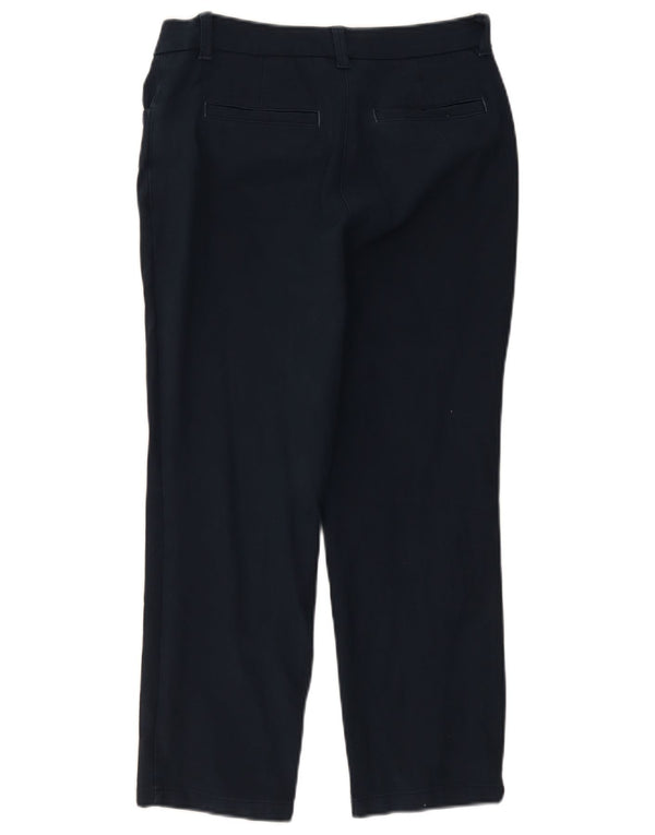 Calça feminina casual branca White Stuff UK 10 pequena W28 L25 azul marinho