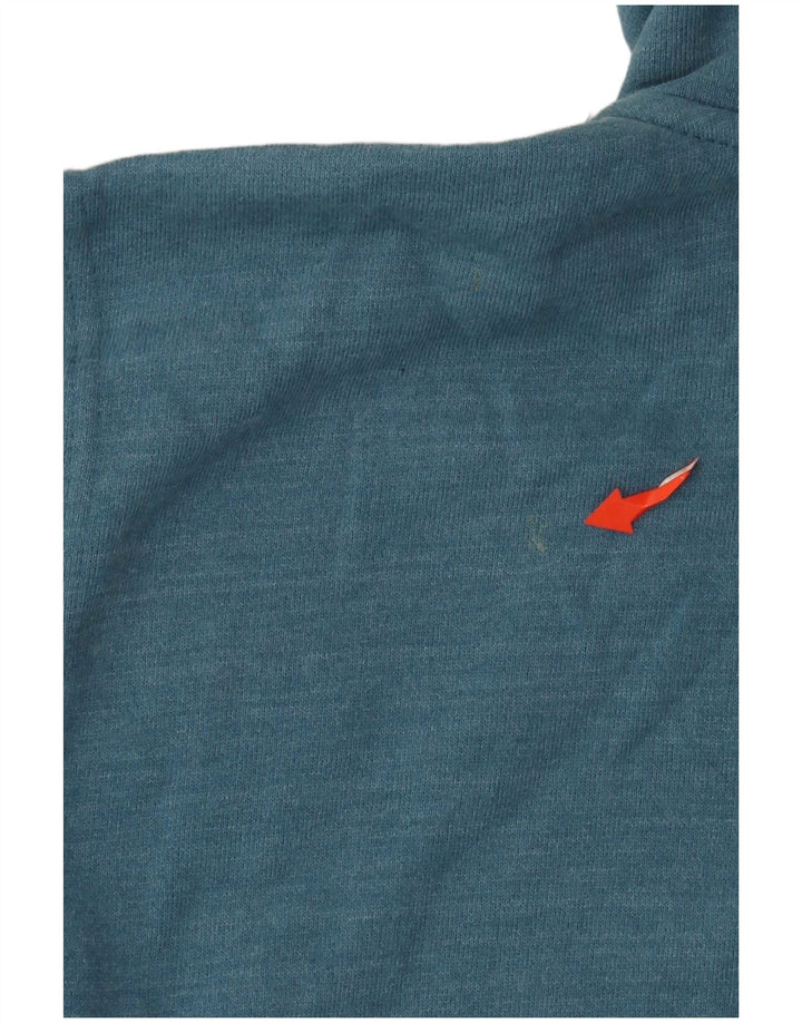 CREW CLOTHING Moletom masculino com zíper e gola alta de algodão azul grande