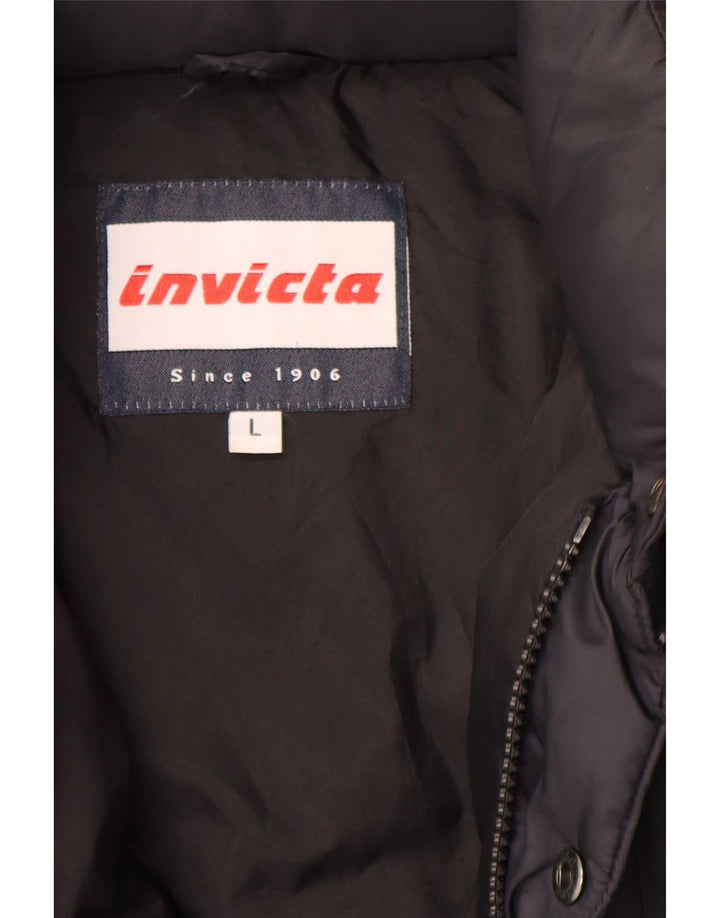 Jaqueta masculina acolchoada Invicta UK 40 grande poliamida preta