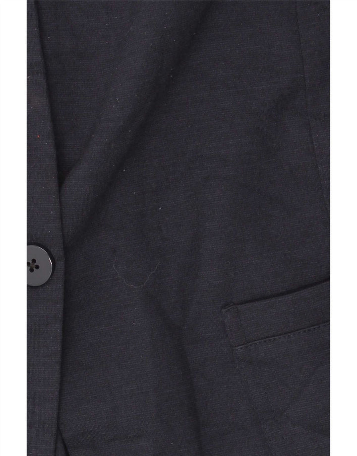Jaqueta blazer militar feminina Benetton com 1 botão Reino Unido 14 grande azul marinho