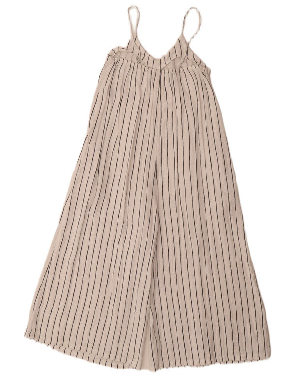 Macacão Marks & Spencer para meninas sem mangas 9-10 anos algodão listrado branco