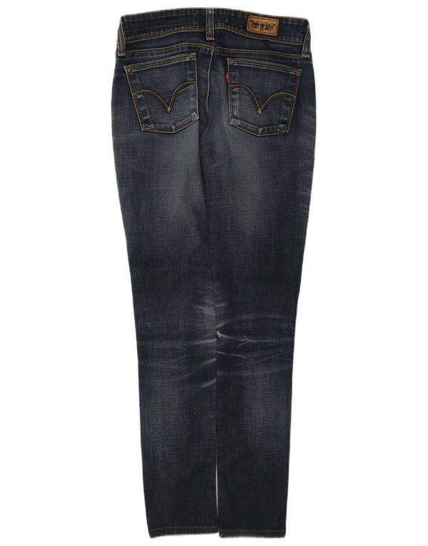 Calça jeans feminina Levi's 473 Distressed Slim Skinny W29 L30 Azul Algodão