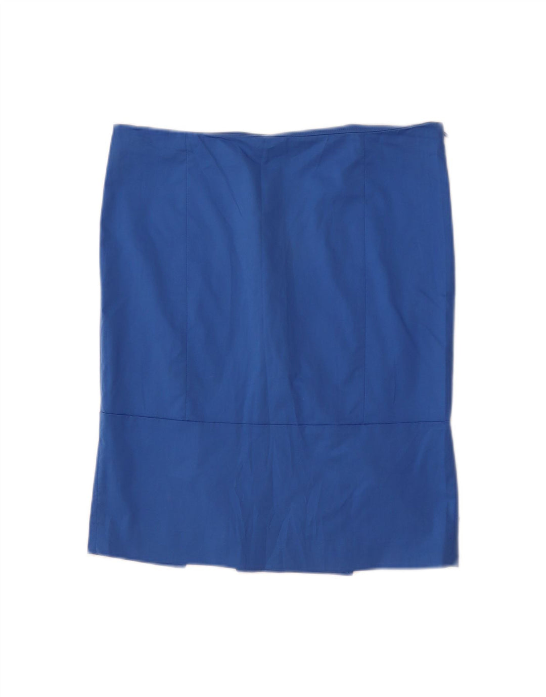 ARMANI Saia reta feminina EU 46 XL W34 algodão azul
