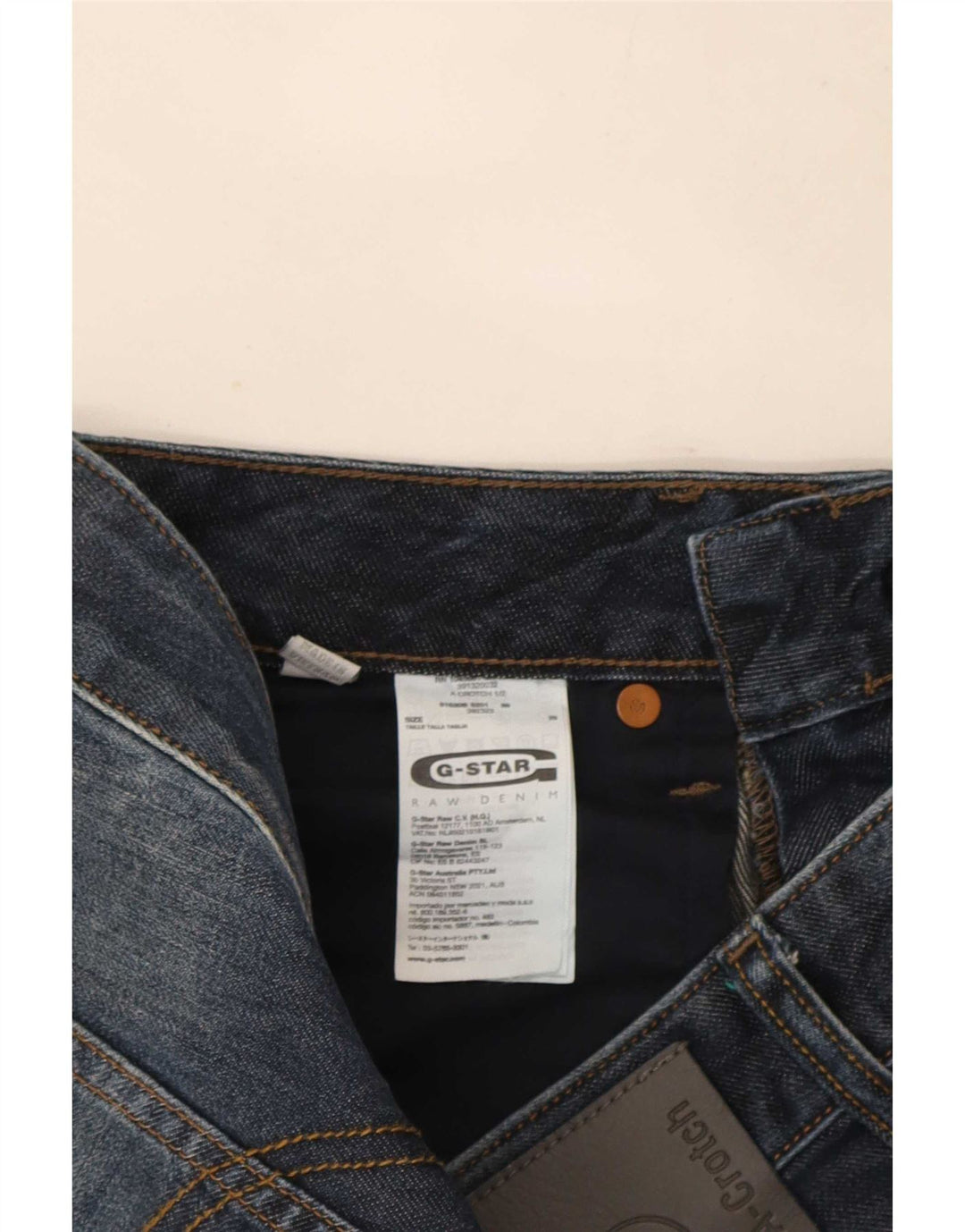 Shorts jeans masculino G-Star W29 pequeno algodão azul