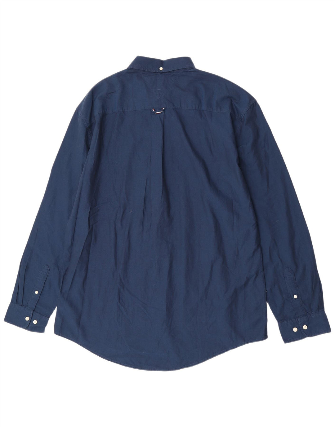 Camisa masculina Tommy Hilfiger Custom Fit 2XL algodão azul marinho