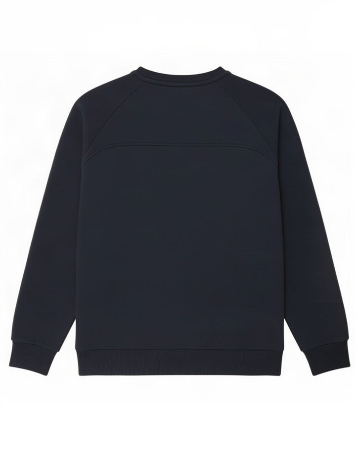 Adidas Mens Moletom Jumper Médio Azul Marinho Algodão