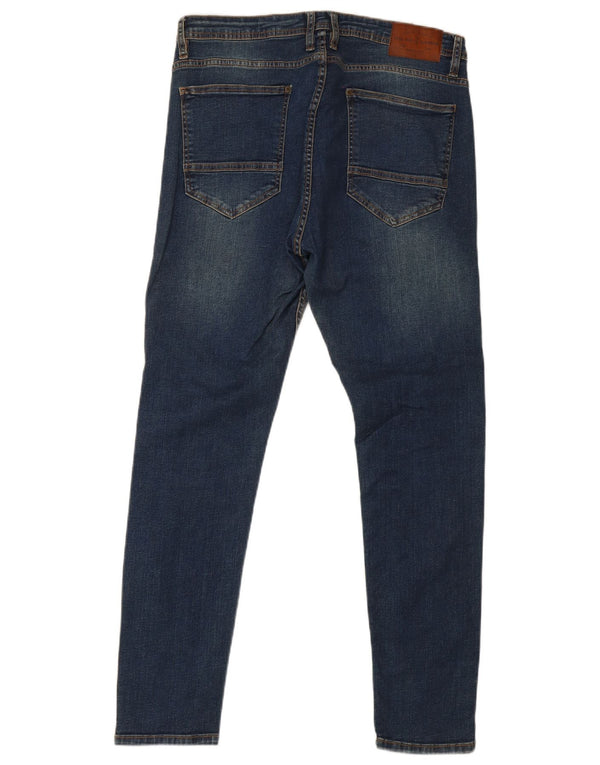 Zara Mens Skinny Jeans EU 46 XL W36 L30 Azul Algodão