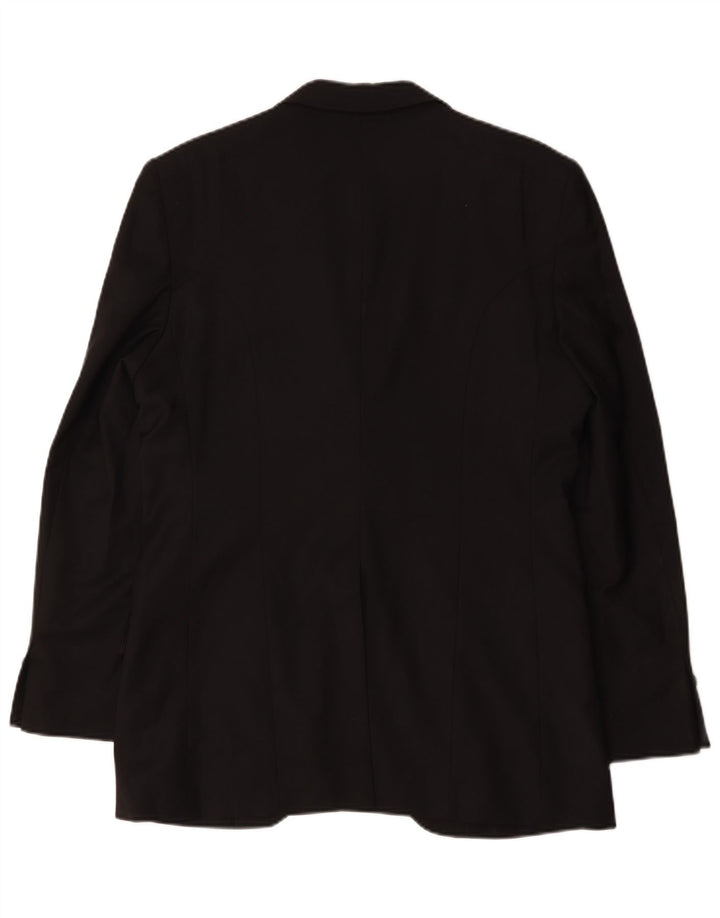 Jaqueta blazer masculina Zara com 2 botões EU 50 lã preta média