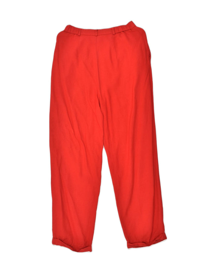 TALBOTS Womens Pegged Chino Trousers US 8 Medium W27 L30 Red Rayon | Vintage Talbots | Thrift | Second-Hand Talbots | Used Clothing | Messina Hembry 