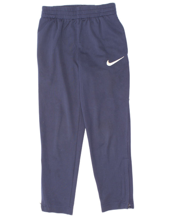 Calça de treino Nike Boys 6-7 anos grande bloco colorido azul marinho