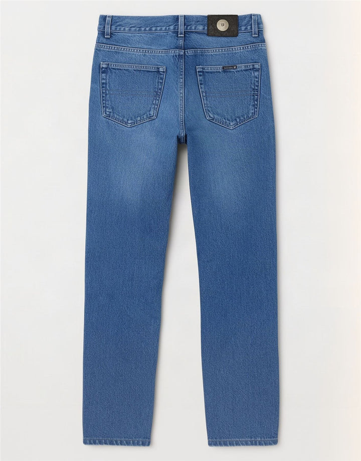 Trussardi Mens Tapered Jeans W33 L32 Azul Algodão